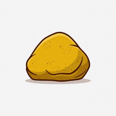 Yellow Cartoon Rock