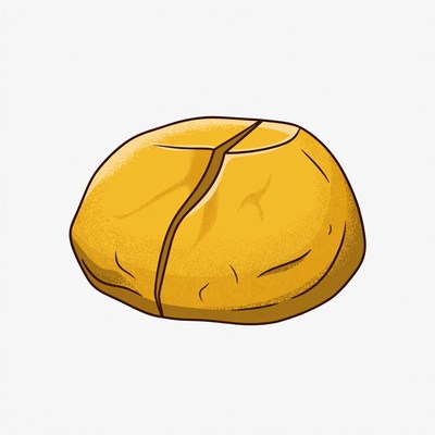 Split Yellow Peanut Clipart