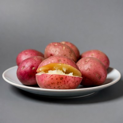 Open Baked Potato with Whole Potatoes