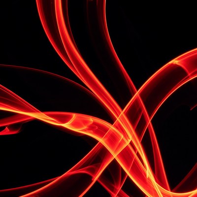 Red Light Trails on Black Background