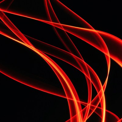 Red Glowing Lines on Black Background