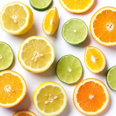 Sliced Lemons Limes Oranges
