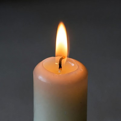 Burning Candle Flame Closeup