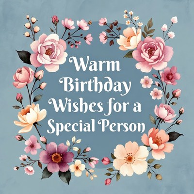Warm Birthday Wishes Floral Frame