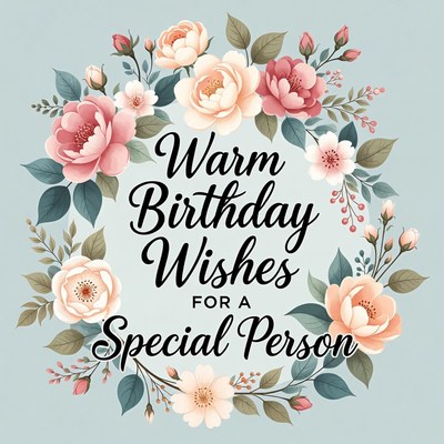 Warm Birthday Wishes Floral Card