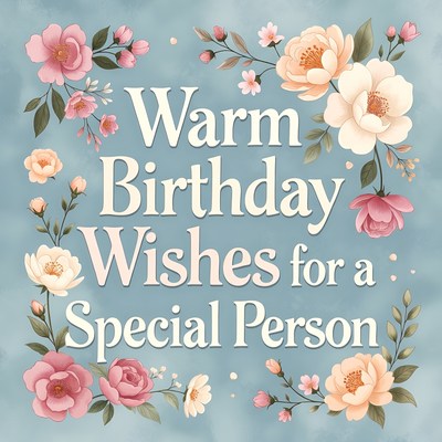 Warm Birthday Wishes Special Person