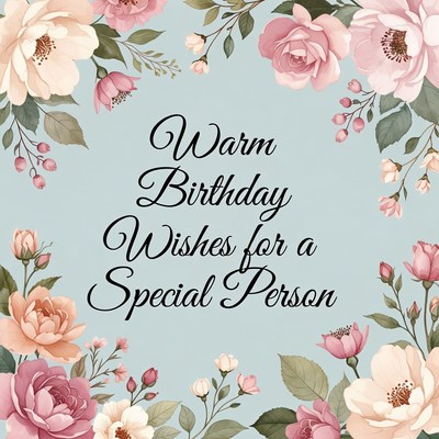 Warm Birthday Wishes Floral Card