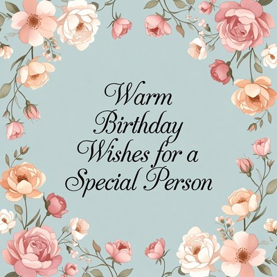 Warm Birthday Wishes with Roses