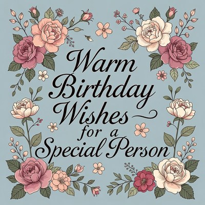 Warm Birthday Wishes Illustration