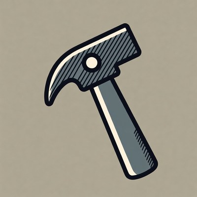 Cartoon Claw Hammer Illustration