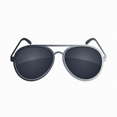 Black aviator sunglasses illustration
