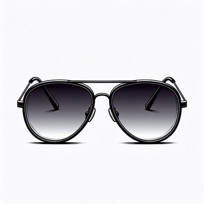 Black aviator sunglasses illustration