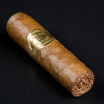 Cuban Cigar on Black Background