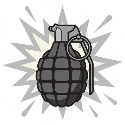 Exploding Grenade Clipart
