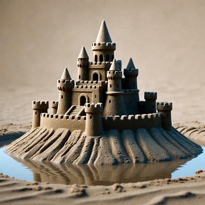Sandcastle on Beach