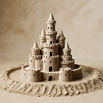Detailed Sand Castle Tower