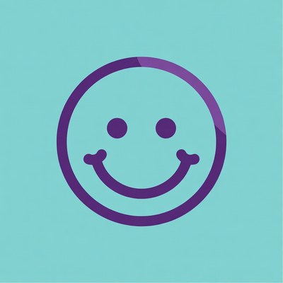 Purple Smiley Face Icon