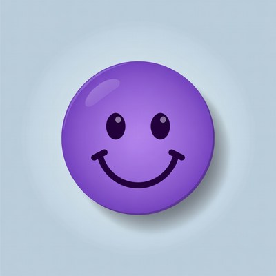 Purple Smiley Face Emoji
