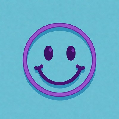 Purple Smiley Face Icon