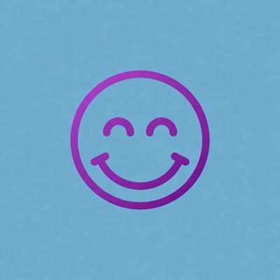 Purple Smiling Emoji Icon