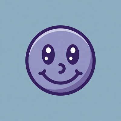 Purple Smiley Face Emoticon