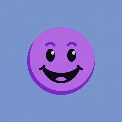 Purple Smiley Face Emoticon
