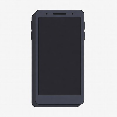 Two Stacked Smartphones Illustration