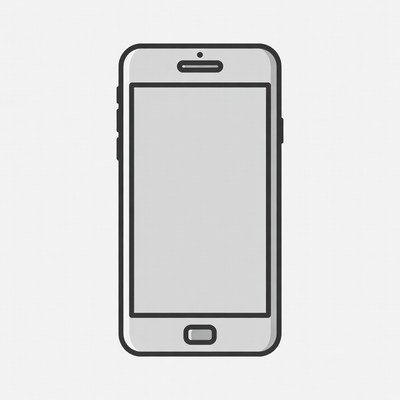 Smartphone icon on white background