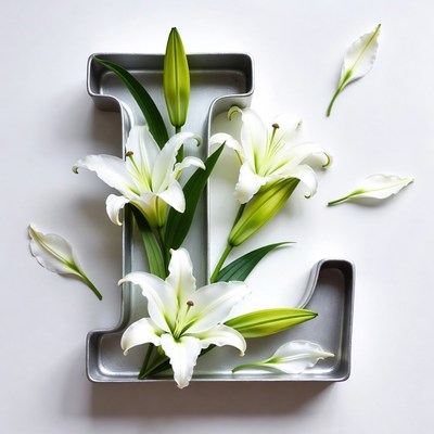 Lilies Forming Letter L