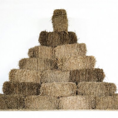 Stack of Hay Bales Pyramid