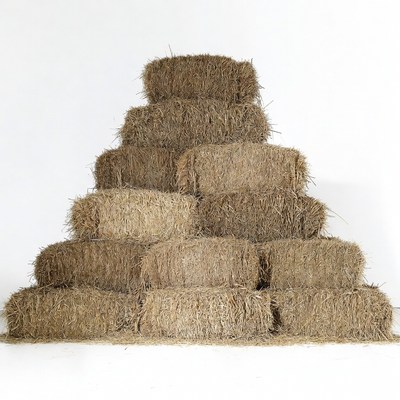Pyramid Stack of Hay Bales