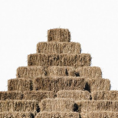 Pyramid Stack of Hay Bales