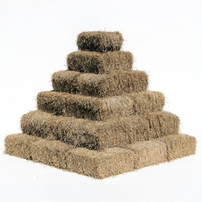 Pyramid Stack of Hay Bales