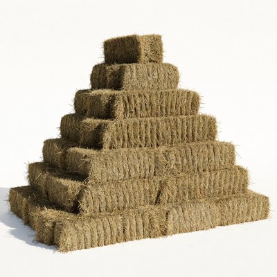 Pyramid Stack of Hay Bales