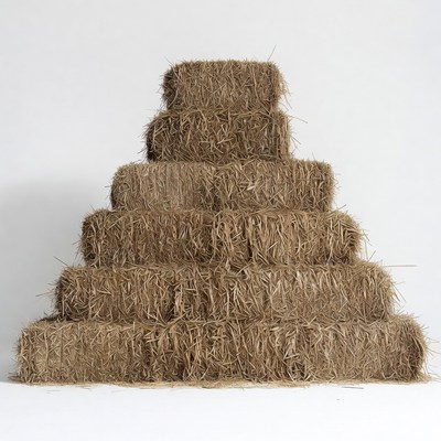 Stack of Hay Bales Pyramid