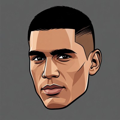 Latino man close-up illustration