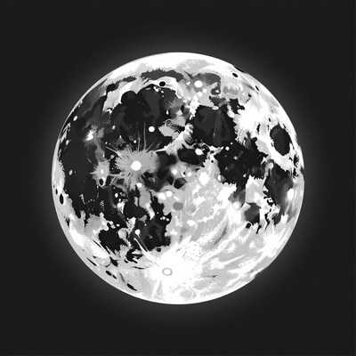 Glowing Full Moon Illustration