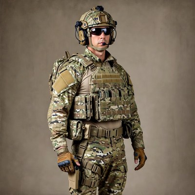 Soldier in Camouflage Gear