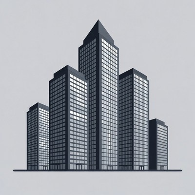 Skyscrapers City Skyline Illustration