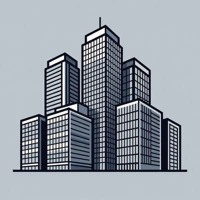 Skyscrapers City Skyline Illustration