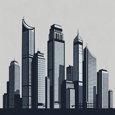 Skyscraper City Skyline Silhouette