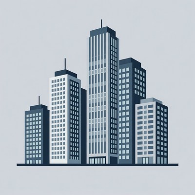 Skyscrapers City Skyline Illustration