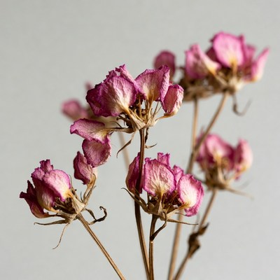 Dried Pink Rose Flowers
