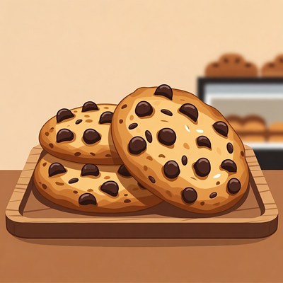 Stack of Chocolate Chip Cookies