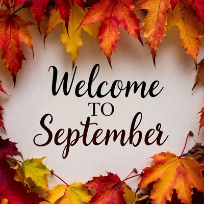 Welcome to September Autumn Leaves Frame