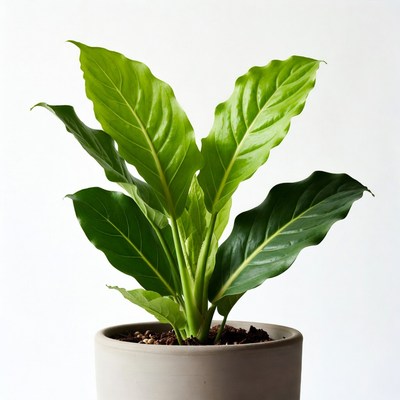 Potted Philodendron Plant Isolated