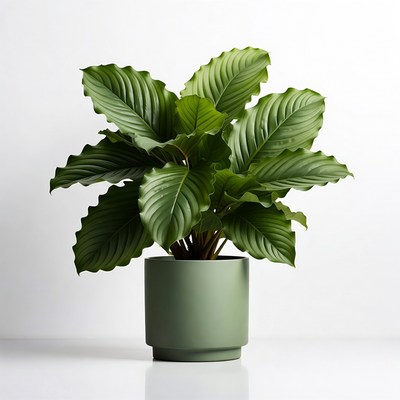Green Calathea Plant in Pot