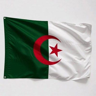 Algerian Flag Waving