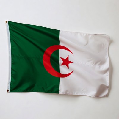 Algerian Flag Waving