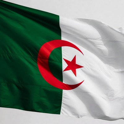 Algerian Flag Waving